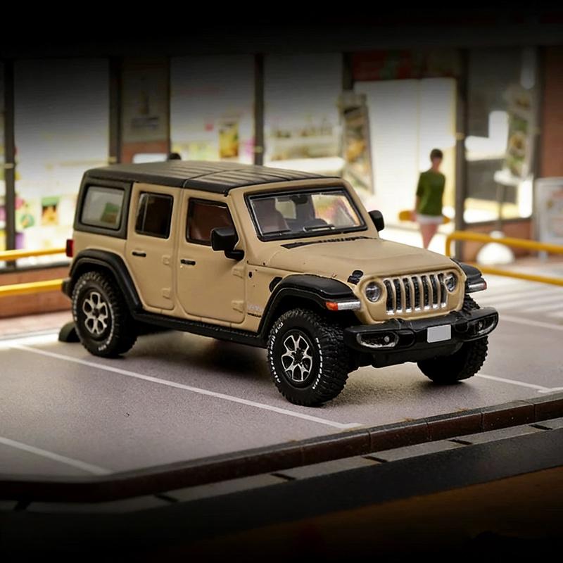 1:64 Jeeps Wrangler Rubicon SUV Alloy Car Model Diecasts Metal Off-road Vehicles Car Model Simulation Miniature Scale Kids Gifts ALQ1