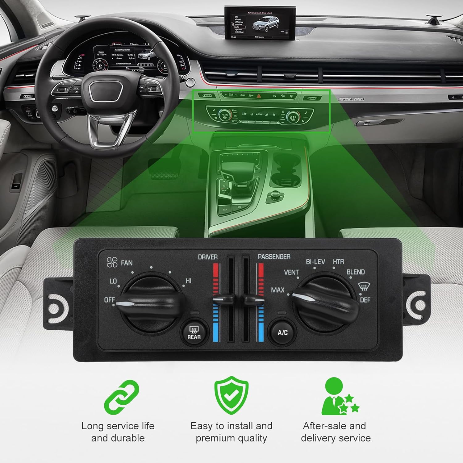 

SCITOO Модуль управления климатом Панель управления обогревателем кондиционера для Buick Century 2000-2005, для Buick Lacrosse 2005, для Buick Regal 2000-2004