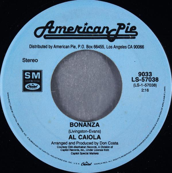 7-дюймовая пластинка AL CAIOLA WALTER BRENNAN THE JOH Bonanza Old Rivers LS57038 American Pie US Pop Б/у