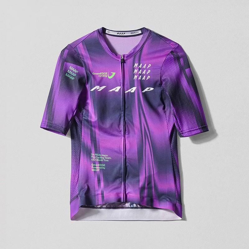 MAAP Short Sleeve Cycling Jersey Men Women Quick-Dry Bike Riding Apparel Outdoor Sports