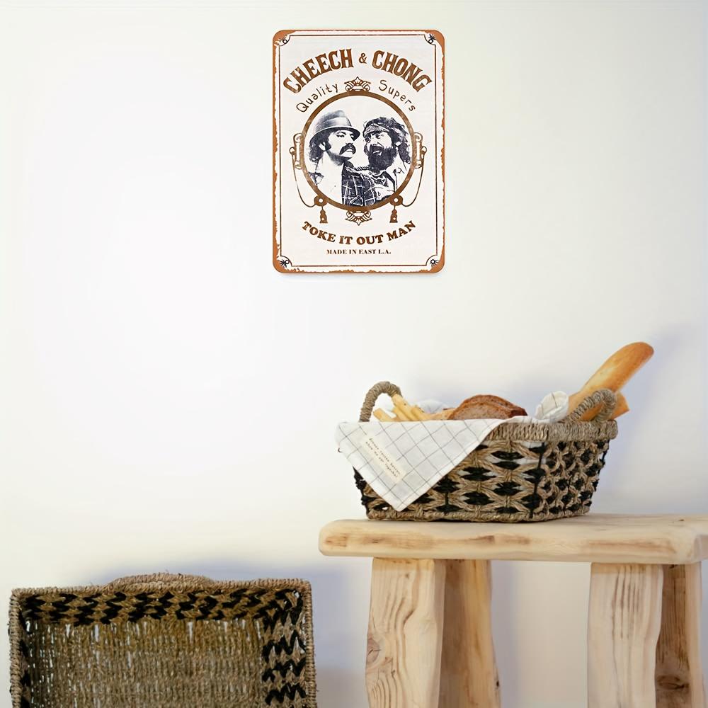 1pc "CHEECH & CHONG TOKE IT OUT MAN" Metal Tin Sign 8''x12''/20cm*30cm Vintage Plaque Decorative Wall Art Wall Decor Room Decor
