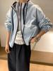 Korean Style Color Block Double Zipper Windbreaker: 2025 Spring/Autumn Versatile Casual Jacket