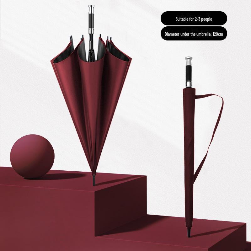 

Автоматический большой черный зонт для гольфа с длинной ручкой, настраиваемый логотип, идеально подходит для деловых подарков 27 inches