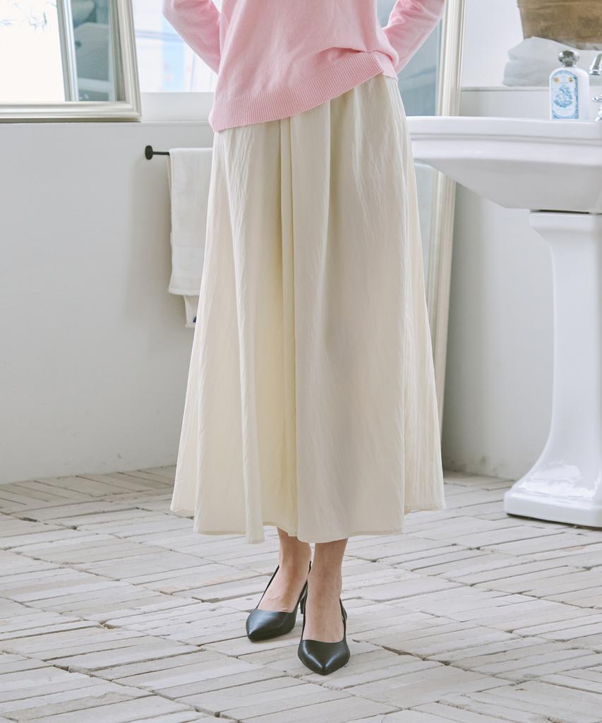 VISITINNEWYORK In-Banding Flare Long Skirt (Vb4Srf1)