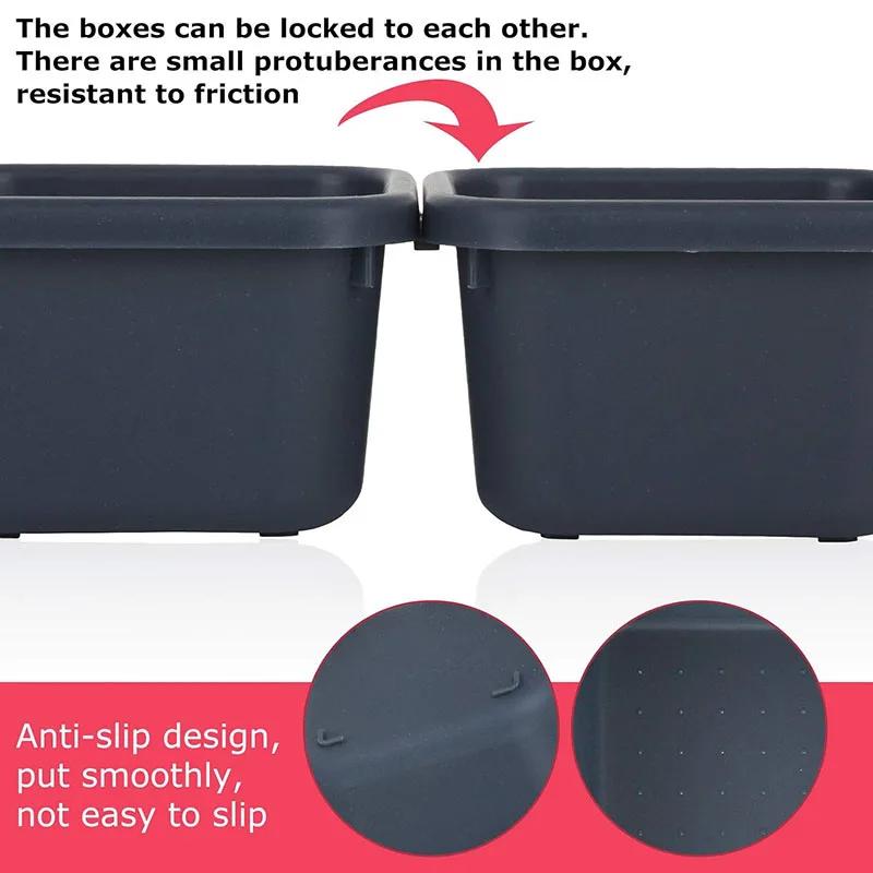 Drawer Trays And Dividers In 4 Sizes 8 Pieces Plastic Storage Box Perfect Makeup Organizer Boxes And Kitchen Table Storage