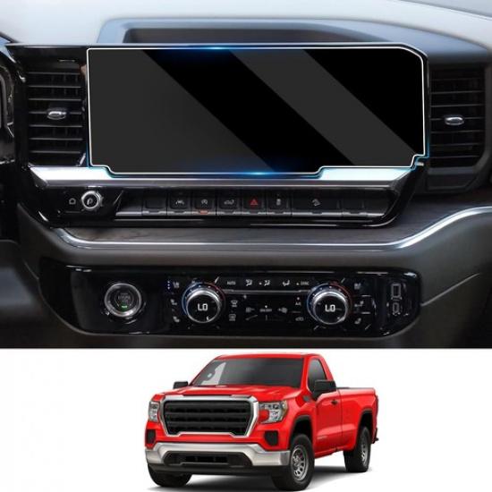2X Car TouchScreen Protector Tempered Glass 13.4In For 2022-2024 Chevy Silverado