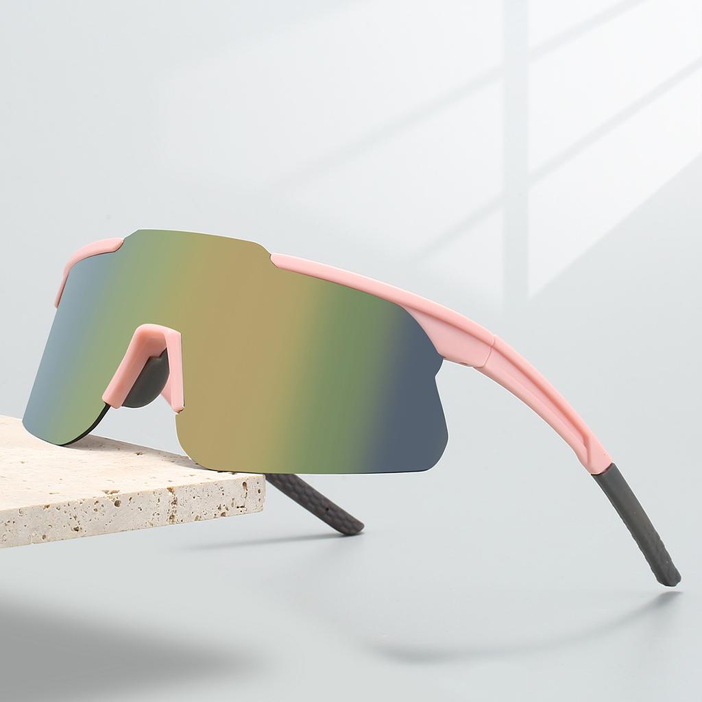 Semi-rimless Goggle Men New Oversized Windproof Wrapped Round Riding Protective Shades Mirror Outdoor Cycling Sunglasses