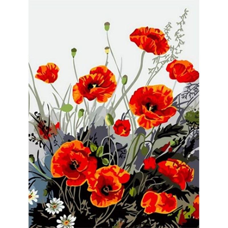 Diamond Painting Flowers Diamond Embroidery Kit For Adults Kids Diamond Mosaic Cross Stitch Decoration 40*50