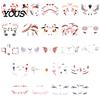 Skin Friendly Temporary Face Art Halloween Tattoo Stickers, Waterproof Scary Makeup Decals for Party, Kits Adults Wound Scar Body Kids Water Transfer