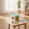Shape Sorter with Textile Pieces Sensory Wooden Cube Educational Activity