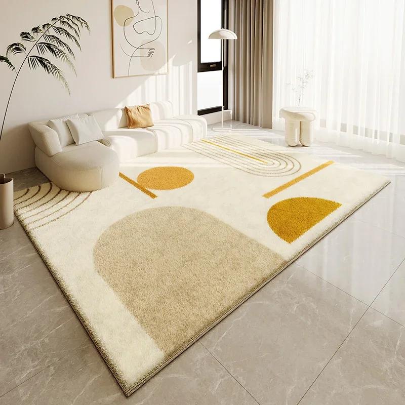 Large Area Bedroom Decor Anti-slip Carpet Cream Style Carpets for Living Room Fluffy Soft Lounge Floor Mat Thick Plush Study Rug