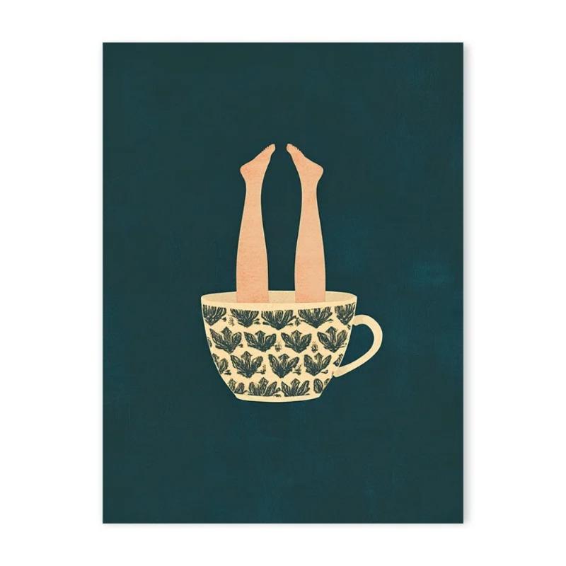 

Coffee Lemon Cocktail Picnic Creative Poster Kitchen Restaurant Bar Living Room Home Decor Wall Art Simple Canvas Paintin 21cm×30cm NoFrame