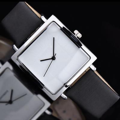 Watch No Numbers Style Comfortable To Wear Faux Leather Quartz Wrist Watch for Women