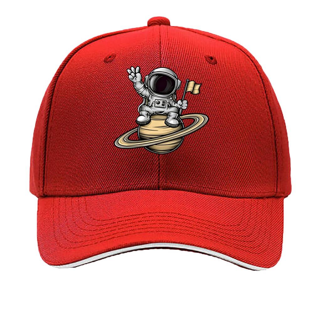 Unisexs Vintage Astronaut Print Adjustable Hat Casual Fashion Accessory Lightweight Hand Wash Only Sandwich Baseball Cap