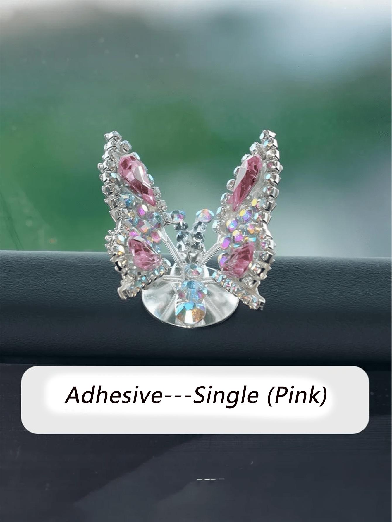 

Dynamic Art Butterfly Car Decorations - Adhesive Installation, Luxury Car Interior Accessory, Universal Fit for All Vehicles розовый