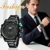 Men's Watch Analog Digital Display 3ATM Waterproof Stainless Steel LED Calendar Quartz Casual Business Fashion Accessory Black