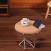 1/12 Dollhouse Simulation Coffee Table Round Tea Table Model Doll Home Miniature Furniture Decor Micro Scene Construction Props