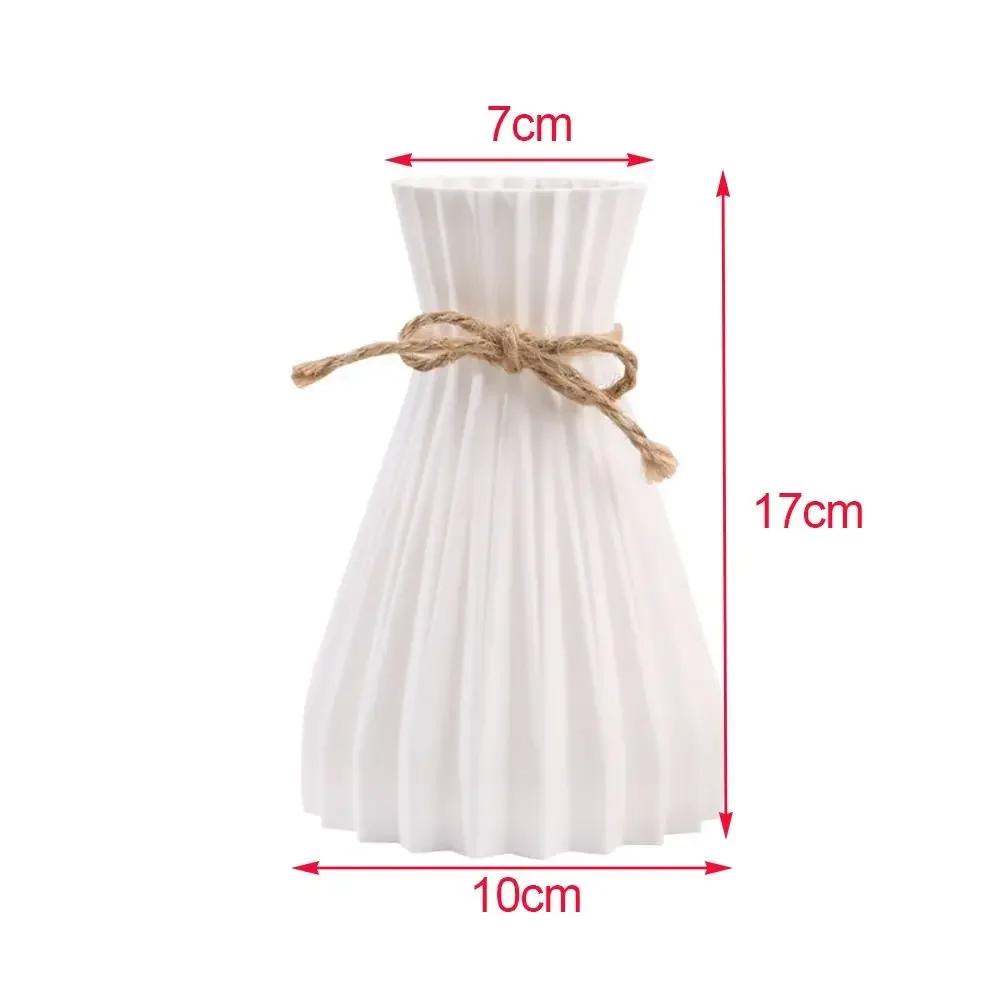 New Nordic Style Light Blue Blue Plastic Living Room Decoration Hydroponic Vase Imitation Ceramic Vase