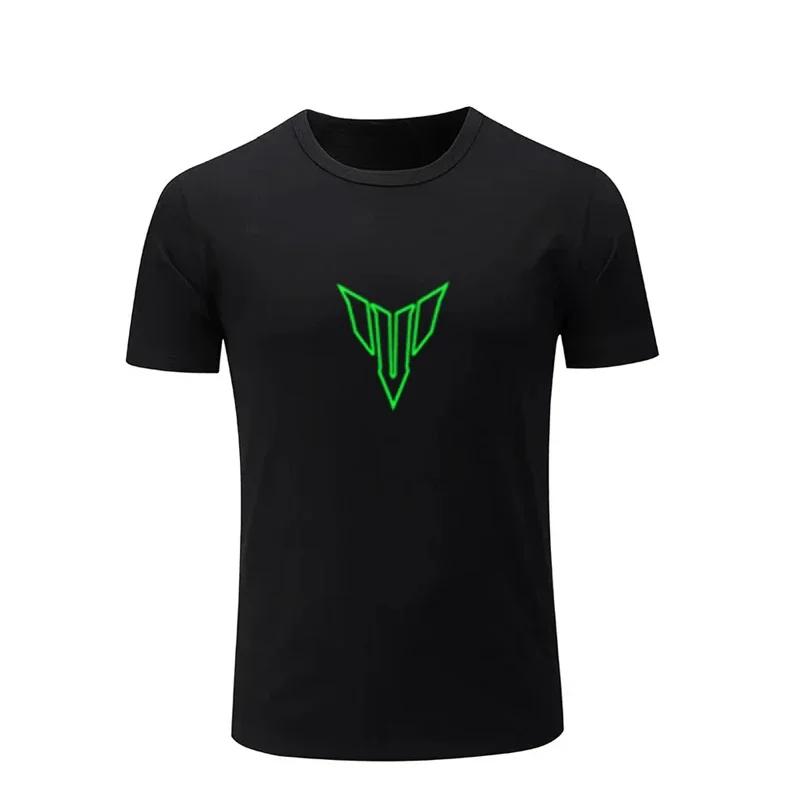 BenberFashion 2024 Zomer Nieuw Voor Yamaha MT07 MT09 MT10 MT01 MT125 MT25 MT03 T-shirt Heren Nieuw LOGO T-shirt Korte Mouw Ronde Hals T-shirts Mannelijk M