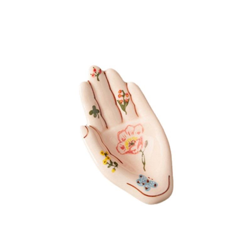 Mini Flora Handform Haus Büro Aufbewahrung Schlüssel Schmuck Zubehör Halter Keramik Ornamente Behälter Dekoration