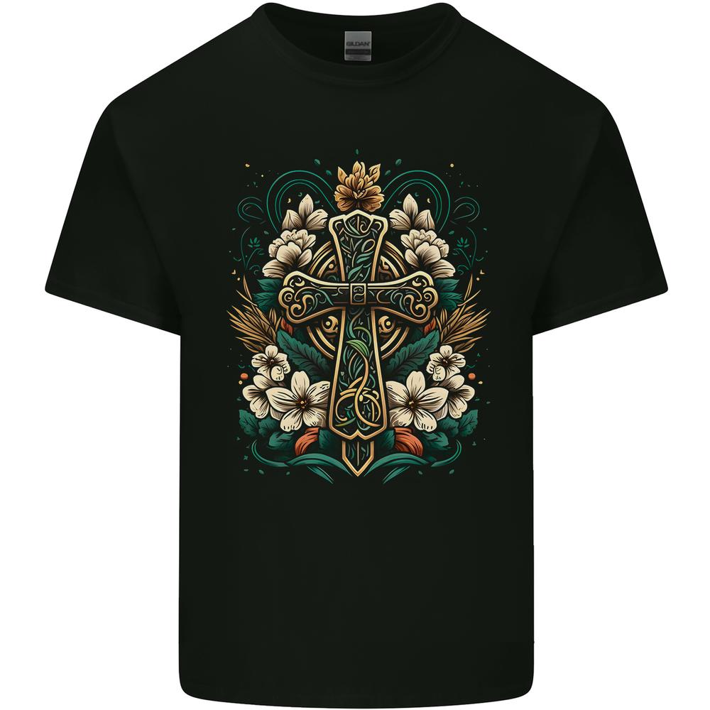 

26 A Celtic Cross Mens Cotton T-Shirt Tee Top Unisex T-Shirt XXXXL