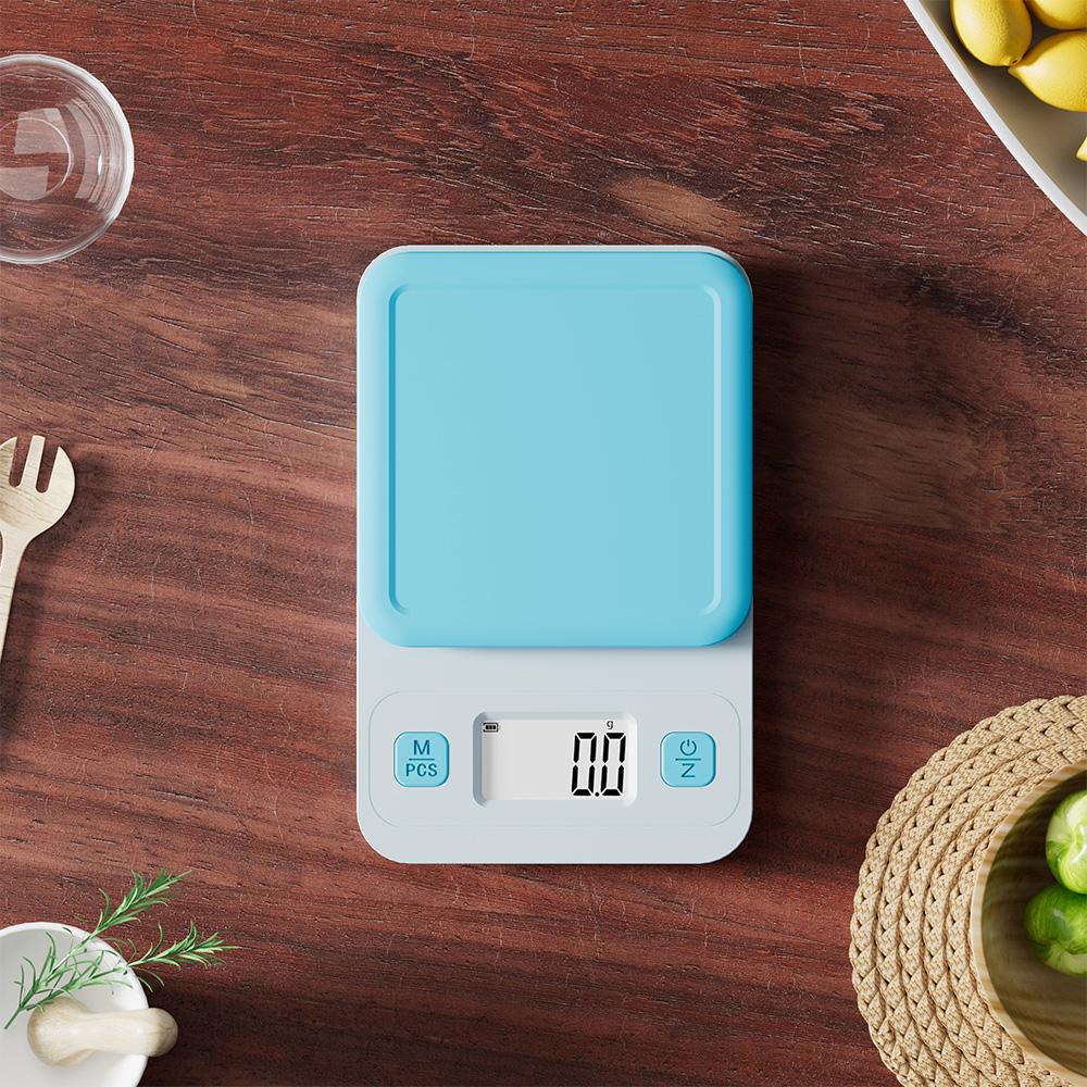 

Сине-розовые кухонные весы Милый цвет Маленькие кухонные весы для кухонной еды, выпечки, приготовления завтрака, 7 единиц измерения 3 кг/0,1 3kg-0.1g
