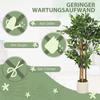 Arbre Ficus Artificiel 120cm, Faux Arbre en Pot avec Tronc en Bois Massif et Pot pour Intérieur, Vert