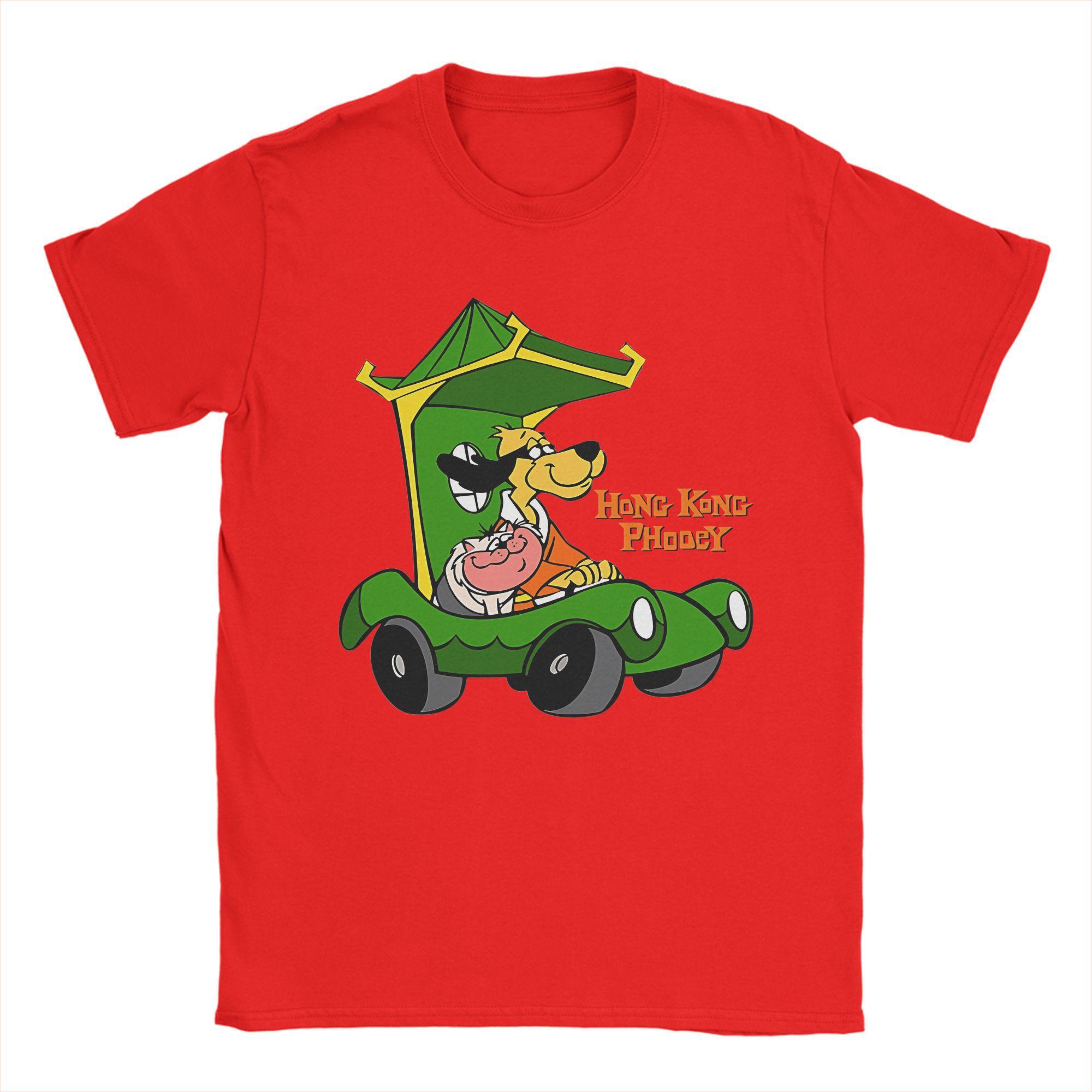 Men s T-Shirts Cartoon Hong Kong Phooey Casual Pure Cotton Tee Shirt Short Sleeve  T Shirts Round Collar Clothing 4XL 5XL 6XL S