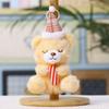 Plush Bear Birthday Candle Ornament Cute Plush Toy Gift For Kids And Adults