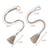 2 Piezas Chic Bohemio Cordón de Algodón Ajustable Cortina Amarre Borla - Tejido a Mano, Correa Hebilla de Cortina con Anilla de Madera