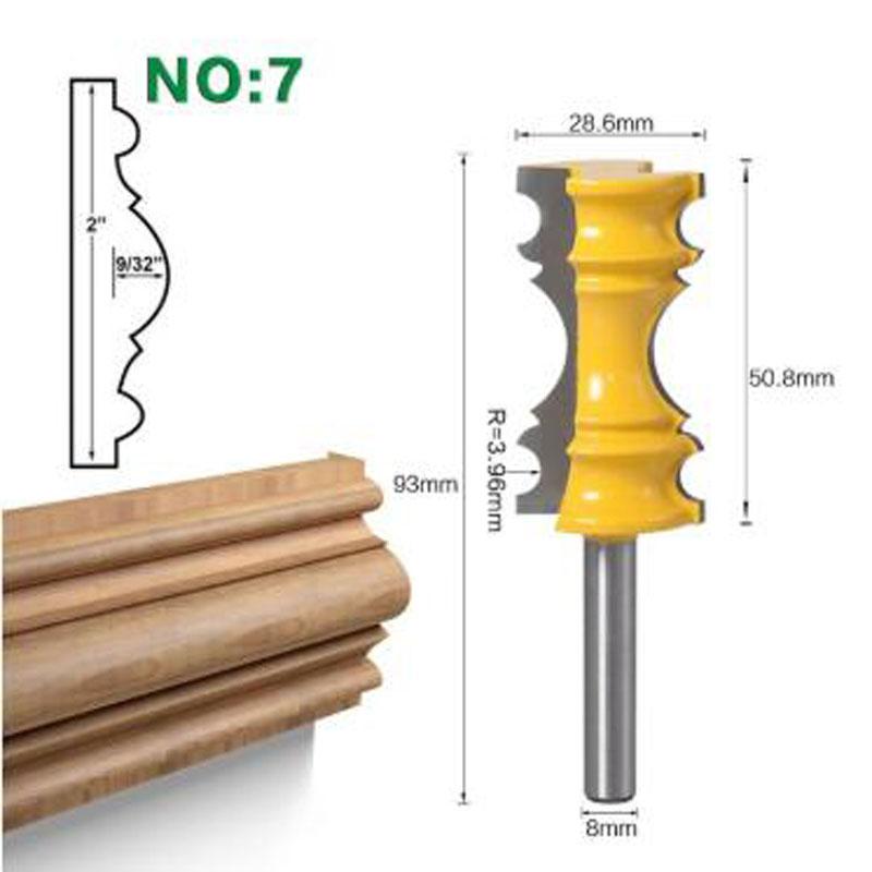 1PC 8mm Shank obudowa i podstawa odlewnictwo zestaw bitów do frezowania CNC nóż liniowy frez do drewna czop frez do narzędzi do obróbki drewna