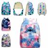 Zaino carino di Stitch per bambini con scomparti con cerniera e tasche
