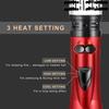 One Step Rotating Hot Air Brush Hair Dryer Comb 2 Gears Electric Styler Straightener Curler with 2 Replaceable Heads