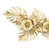 Contemporary Metal Wall Art, Intricate Floral Design Hanging Sculpture for Living Room Decor
