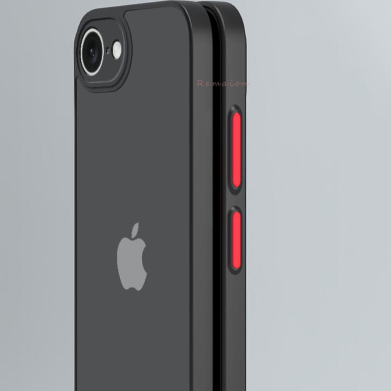 Pro iPhone 16E Pouzdro SE4 Tvrdé PC Armor Matné Luxusní Color Blocking Nárazuvzdorné Ochranné Pouzdro na Fotoaparát pro iPhone 16e Kryt