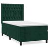 Box Spring Bed with Mattress Dark Green 90 x 190 cm Velvet