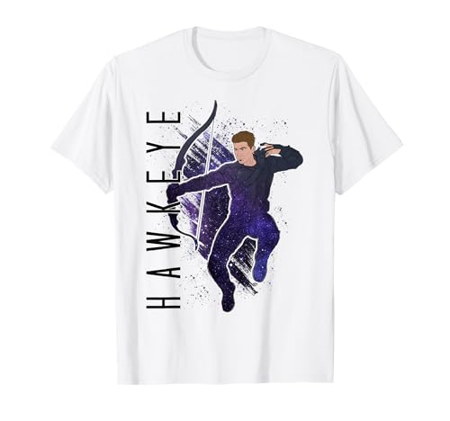 Marvel Avengers Endgame Hawkeye Galaxy Painted Graphic T-Shirt
