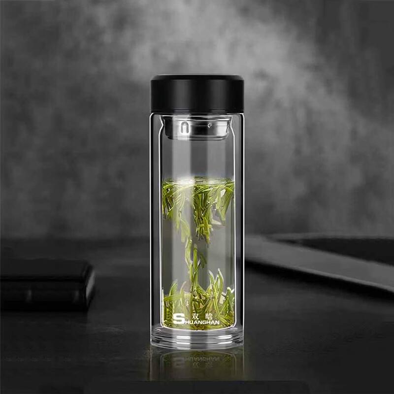 Shuanghan Double-Layer Glass Tea Infuser Cup
