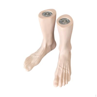 2 Adet Manken Ayak Modeli Erkek Ayak Teşhir Çorap Yaratıcı PVC