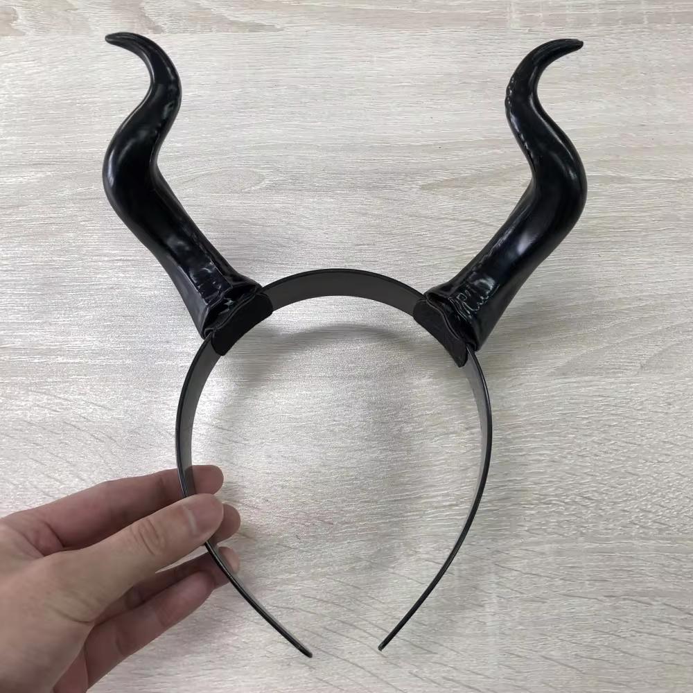 Role Playing Animal Antelope Demon Headpiece Christmas Halloween Costume Accessories Black Queen Witch Demon Horn Headpiece