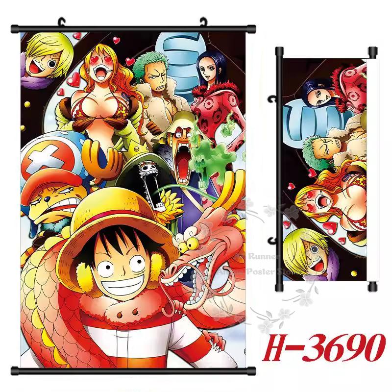 P-One P-Piece Hd Poster Scroll Painting Peripheral Hanging Painting Bedside Living Room Background Wall Cloth Painting