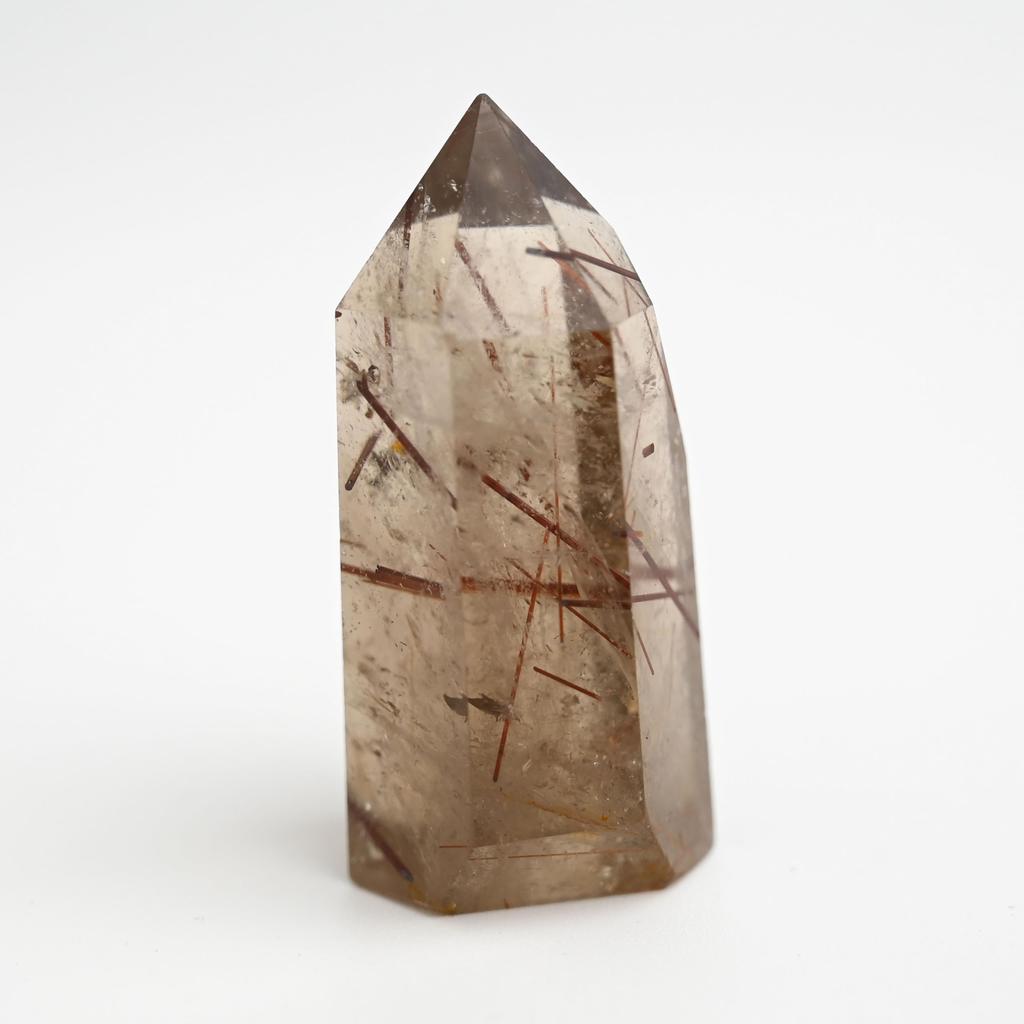 Rutile Quartz Point Golden Needle Good Career Power Luck Charm [Eigado] 53mm, Quartz, Fortune, Luck, Stone, 2512-point-Rut-07