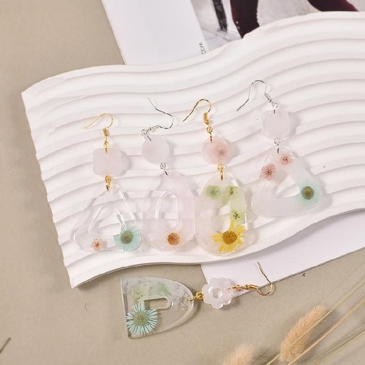 DIY Silicone Mold Crystal Earrings Pendant Silicone Mold Decorative Epoxy Mold
