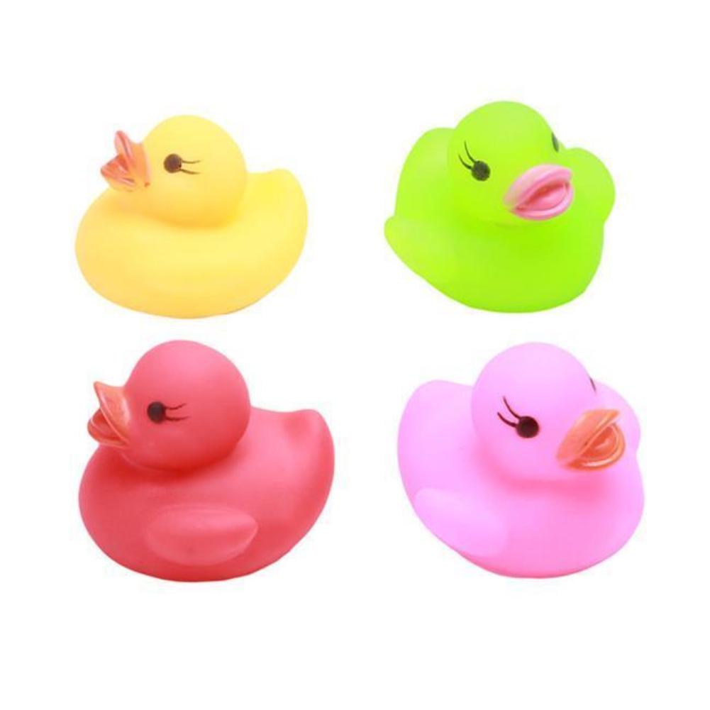 1Pc Newborn Baby Bath Time Toy Changing Duck Flashing LED Lamp Light