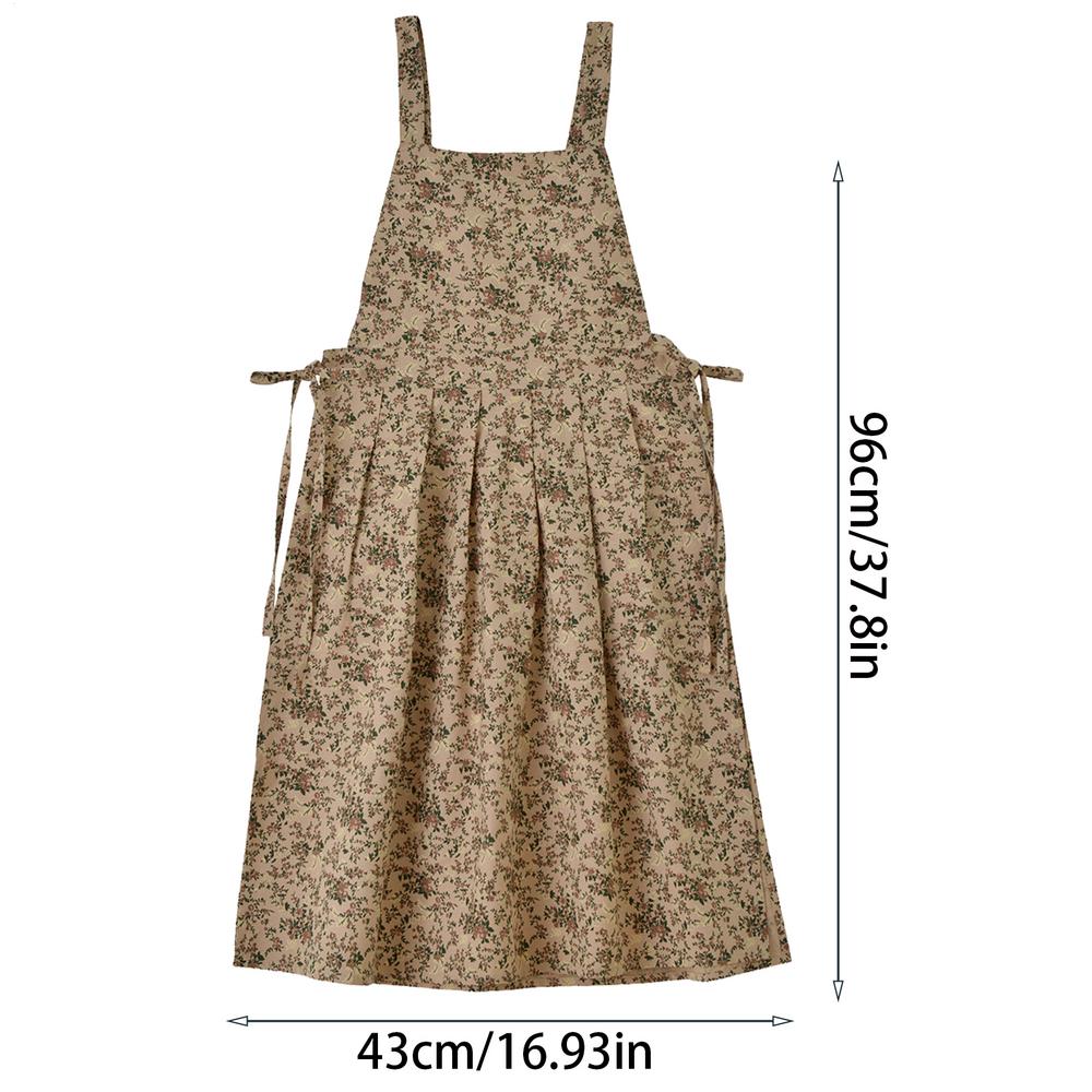 Grembiuli Per Cucinare Giardino Floreale Grembiule Vintage Regolabile Impermeabile Resistente Alle Macchie Grembiuli In Cotone Con Tasche Per Il Giardinaggio