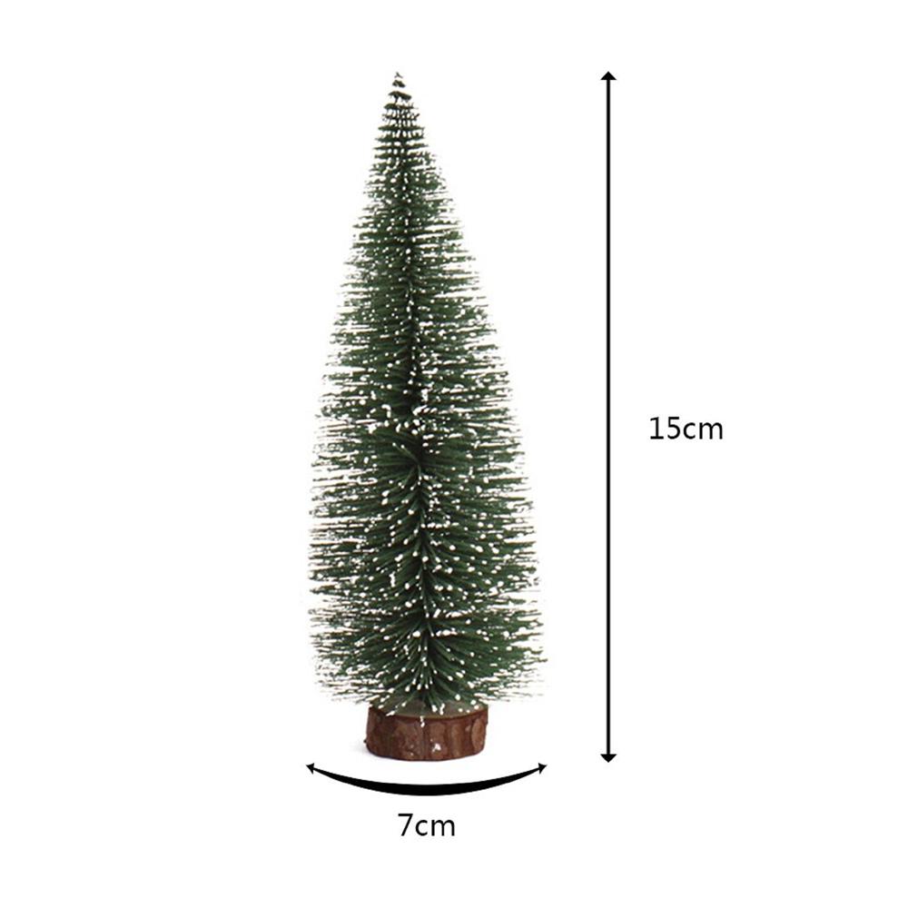 10-30CM Christmas Decoration Christmas Tree Pine Tree with Wooden Base for Home Decor Xmas Party New  New   Ornament