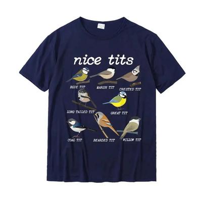 Schöne Titten Lustige Vogelbeobachtung Lustige Meisenvögel Vogelbeobachter Männer T-Shirt Baumwolle Oberteile T-Shirt Design Spezielle Straßen-T-Shirts Übergroß