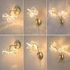 Crystal Luxury Wall Lamp: Wireless Bedside Light for Living Room & Corridor