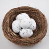 Nowe Okrągłe Rattanowe Gniazdo dla Ptaków Wielkanocne Ręcznie Robione DIY Rzemiosło Symulacja Rekwizyty Dekor Gniazda dla Ptaków budka dla ptaków C3H0