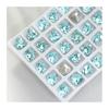 1 Pair 3D Rhinestone Nail Art Charm Light Sea Blue Geometric Faux Crystal Nail Design Jewelry DIY Crafts Nail Decoration